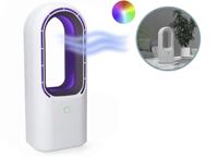 Silvergear Bladloze Ventilator met LED Verlichting - 14 x 11 x 34,5 cm