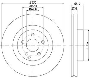 Remschijf Gecoat 54199PRO 8DD355109431