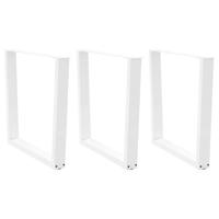 Eettafelpoten 3 st V-vormig 90x(72-73,3) cm staal wit