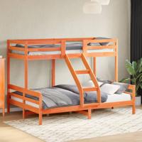 Stapelbed massief grenenhout wasbruin 80x200/140x200 cm