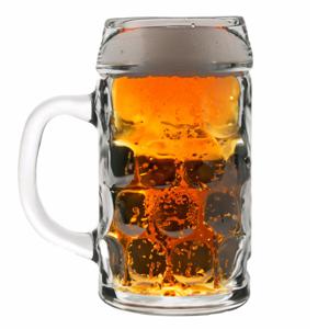 Oktoberfest Bierglazen/Bierpullen - glas - 1 liter - met handvat - het klassieke model