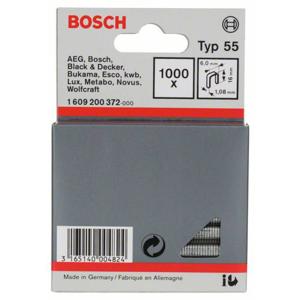 Bosch Accessories Niet met smalle rug type 55, 6 x 1,08 x 16 mm, verpakking van 1000 stuks 1000 stuk(s) 1609200372 Afm. (l x b) 16 mm x 6 mm