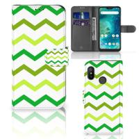 Xiaomi Mi A2 Lite | Telefoon Hoesje | Zigzag Groen