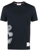 Thom Browne t-shirt à imprimé graphique - Bleu - thumbnail