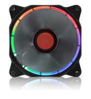 Raijintek AURAS 12 RGB PC-ventilator Zwart, RGB (b x h x d) 120 x 120 x 25 mm Incl. LED-verlichting - thumbnail