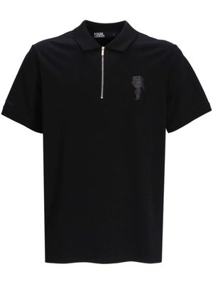 Karl Lagerfeld Poloshirt met logopatch - Zwart Karl Lagerfeld Poloshirt met logopatch - Zwart