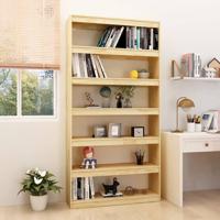 Boekenkast / kamerscherm 100x30x200 cm massief grenenhout - thumbnail