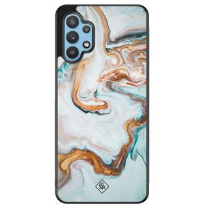 Samsung Galaxy A32 5G hoesje - Marmer blauw goud