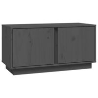 vidaXL Tv-meubel 80x35x40,5 cm massief grenenhout grijs - thumbnail