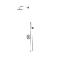 IVY Bond Regendoucheset - inbouw - 2-weg stop-omstel - 30cm plafondbuis - 30cm medium hoofddouche rond - houder met uitlaat - 150cm doucheslang - staafmodel handdouche - Chroom CSB2CRAFCA - thumbnail