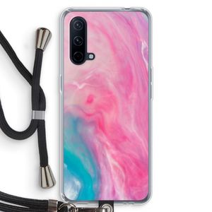 Roze explosie: OnePlus Nord CE 5G Transparant Hoesje met koord