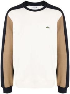 Lacoste sweat color block à coupe stretch - Blanc