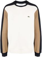 Lacoste sweat color block à coupe stretch - Blanc