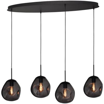 Masterlight HanglampLava Oval 4x smoke glas Ø 24cm - 2764-05-100-40-40561