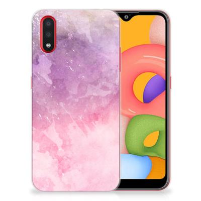 Smartphone hoesje Samsung Galaxy A01 Pink Purple Paint