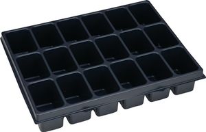 L-BOXX Verdeler voor kleine delen | B349xD265xH63 m polystyreen | met 18 bakken | zwart | 1 stuk - 1000010137 1000010137