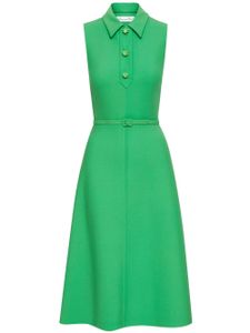 Oscar de la Renta robe mi-longue à taille ceinturée - Vert