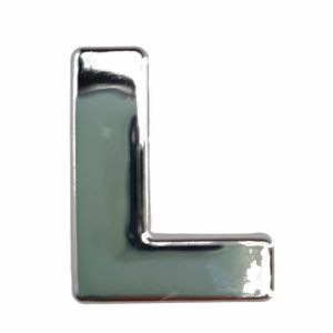 Chrome 3d plakletter L van 2,5 cm