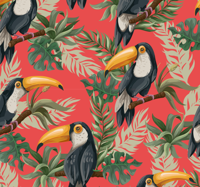 Toekans patroon jungle behang Toekans patroon jungle behang