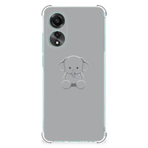 OPPO A78 4G Stevig Bumper Hoesje Grijs Baby Olifant