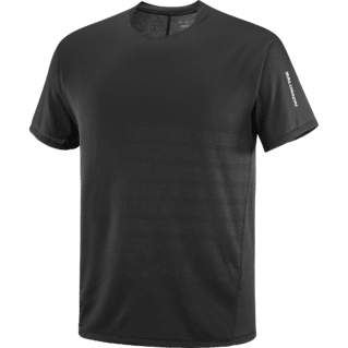 Salomon Sense aero ss tee gfx heren - ZWART - Heren