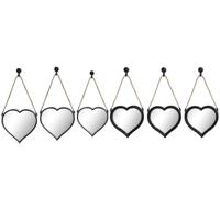 Set spiegels DKD Home Decor Spiegel Hart Zwart PP 2 Stuks (27 x 3 x 27 cm)