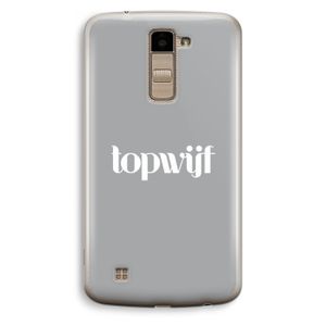 Topwijf Grijs Wit: LG K10 (2016) Transparant Hoesje