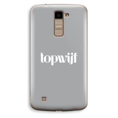 Topwijf Grijs Wit: LG K10 (2016) Transparant Hoesje