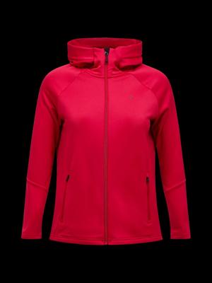 Peak Performance Rider Essentials Midlayer Zip Hood Fleece Dames Tech Burgundy L