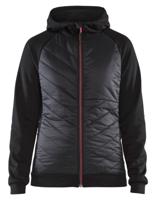 Blåkläder Dames hybride sweater 34642526 | Zwart/Rood | Maat M - 7330509727119