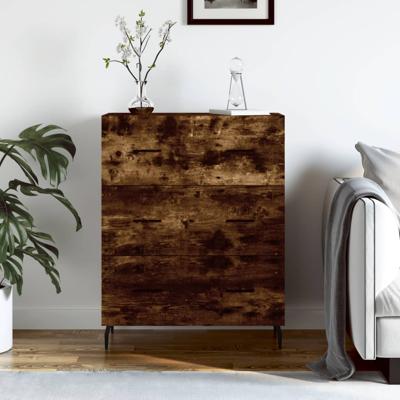 Dressoir 69,5x34x90 cm bewerkt hout gerookt eikenkleurig