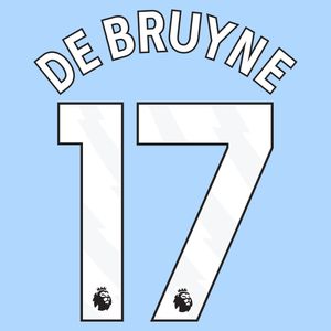 De Bruyne 17 (Officiële Premier League Bedrukking)