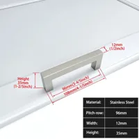 Zwart Vierkant Meubelhandvat - Aluminiumlegering | Verschillende Maten | Inclusief Schroeven