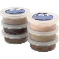 Creativ Company Silk clay, huidskleur, 6dlg.