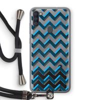 Onderbroken lijn: Samsung Galaxy A11 Transparant Hoesje met koord