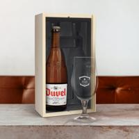 Vaderdag bierpakket met gegraveerd glas - Duvel