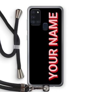 Namecase: Samsung Galaxy A21s Transparant Hoesje met koord
