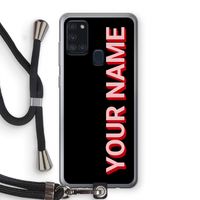 Namecase: Samsung Galaxy A21s Transparant Hoesje met koord