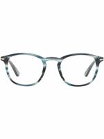 Persol lunettes de vue rayée à monture carrée - Gris