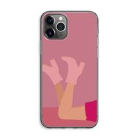 Pink boots: iPhone 11 Pro Max Transparant Hoesje