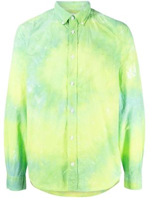 Stain Shade chemise à imprimé tie-dye - Vert