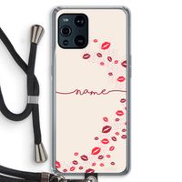 Kusjes: Oppo Find X3 Transparant Hoesje met koord