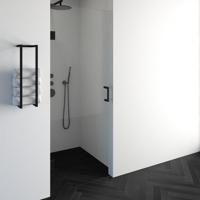 BRAUER Void nisdeur helder glas 80x200 omkeerbaar incl. glascoating mat zwart GS-VON1H80200MZ