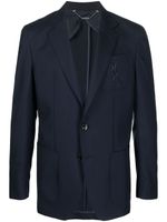 Billionaire blazer boutonné à logo brodé - Bleu