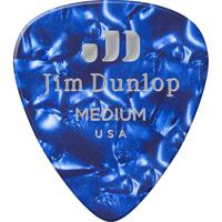 Dunlop 483P10MD Celluloid Shell Pick perloid blauw medium plectrum set 12 stuks