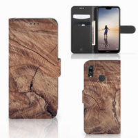 Huawei P20 Lite Book Style Case Tree Trunk - thumbnail