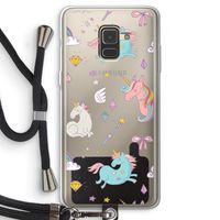Fantasiewereld: Samsung Galaxy A8 (2018) Transparant Hoesje met koord