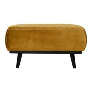 BePureHome Statement Hocker - Fluweel Honinggeel