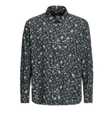 King Kerosin Vintage Suit Shirt Barber Black-XXXXXL