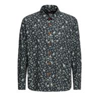 King Kerosin Vintage Suit Shirt Barber Black-XXXXXL